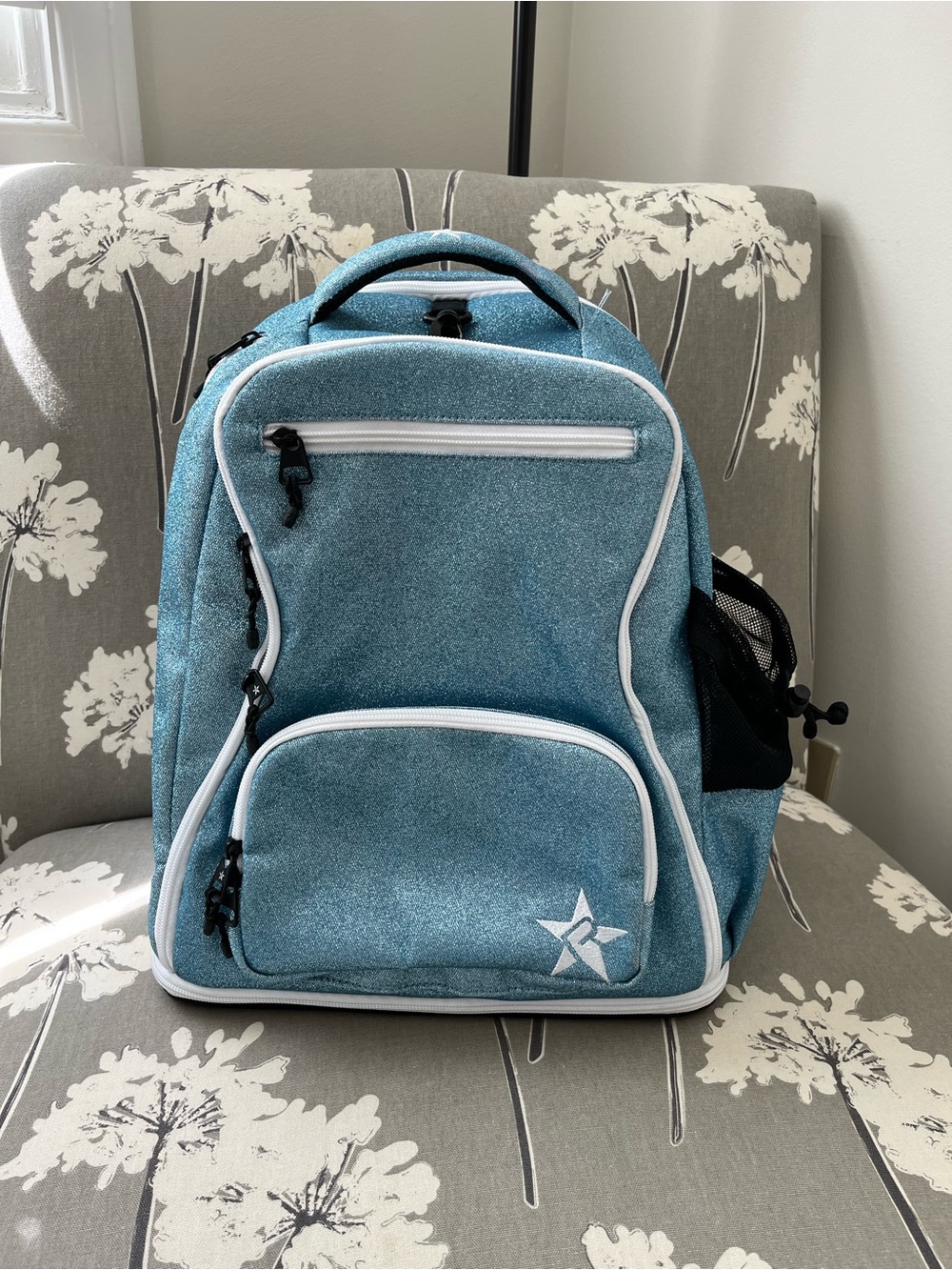 Kids Sparkle Teal Backpack with Star Accent
